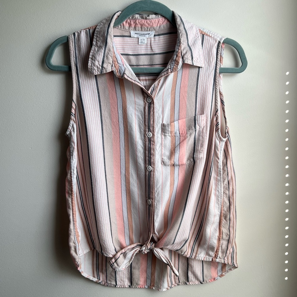 Nordstrom Striped Tie Tank
